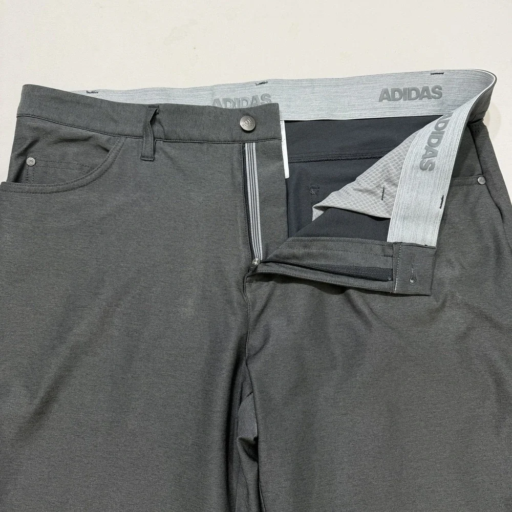 Adidas Golf Pants Mens Gray‎ Stretch Performance 5 Pocket Straight